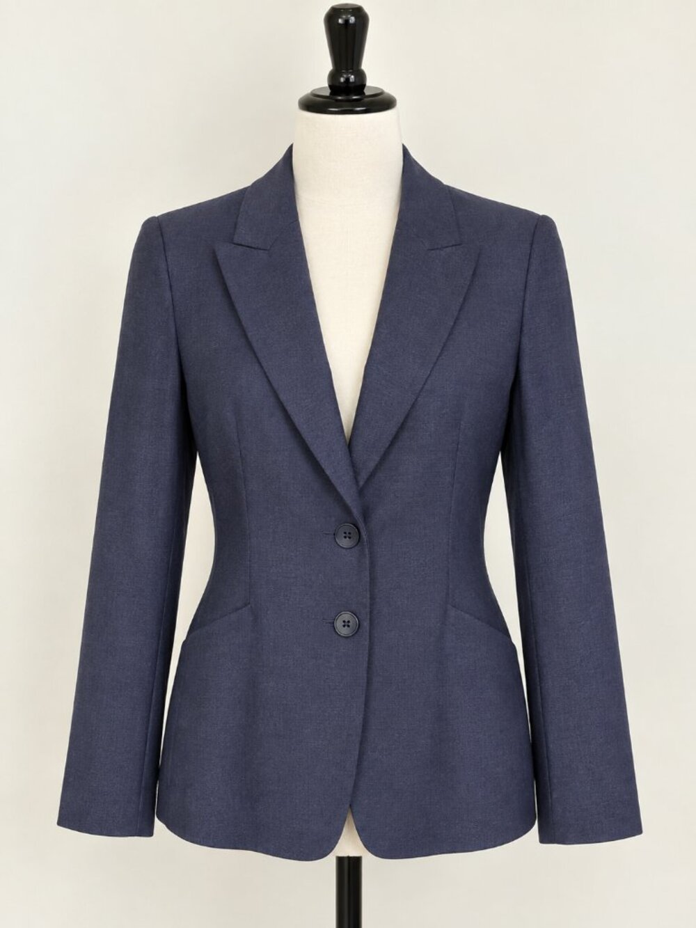 BOSS by HUGO BOSS Black Label Women’s Navy Wool Blend 2-Button Tailored Blazer 4